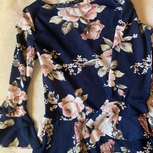 Ruffle Floral Blouse